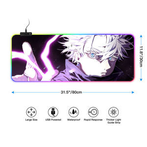 FLAME SNAKE Serie de dibujos animados <span class=keywords><strong>Anime</strong></span> LED Light <span class=keywords><strong>Mouse</strong></span> <span class=keywords><strong>Pad</strong></span> <span class=keywords><strong>XL</strong></span> , 80 30 <span class=keywords><strong>Mouse</strong></span> <span class=keywords><strong>Pad</strong></span> Led , RGB Mousepad Gaming 800 300mm - Product Image 2