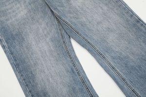 Jean en denim <span class=keywords><strong>bleu</strong></span> délavé style rétro américain, décontracté et tendance, pour homme, idéal pour les soirées - Product Image 5