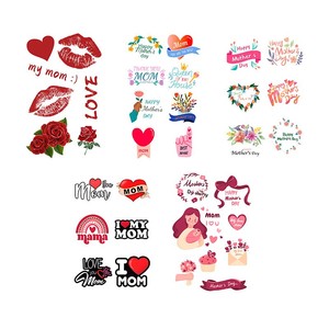 Pegatinas de tatuajes de papel con forma geométrica, coloridas, hermosas y lujosas para el Día de la Madre, impermeables, resistentes al sudor, perfectas - Product Image 5