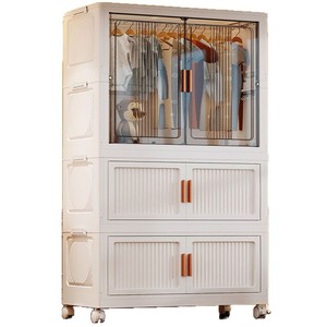 Armadio Pieghevole per Neonati Senza Necessità di Montaggio, Armadio Multiuso per Vestiti, Organizzatore per <span class=keywords><strong>Cameretta</strong></span>, <span class=keywords><strong>Guardaroba</strong></span> per Neonati - Product Image 6