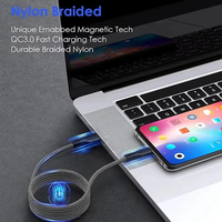 Logo personnalisé Charge rapide Type-C vers USB C Chargeur Câble magnétique