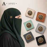APEX Étiquettes en cuir personnalisées pour hijab, abaya, foulards, sacs et couvre-chefs, avec logo métallique, pour l'identité de marque, fabrication usine