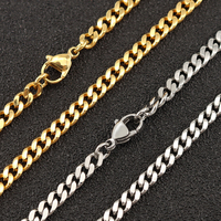 Chaîne cubaine Miani fine et soignée en acier inoxydable plaqué or 18 carats, collier ras-du-cou à maillons fins pour hommes et femmes, style hip-hop
