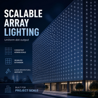 Luz LED de Píxeles para Muro Cortina de Gran Escala, 3W, 12 RGBW, Control DMX512, Luz de Punto para Fachada