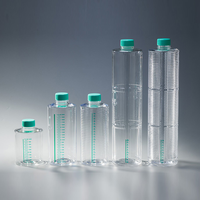 Flacon à rouleaux de laboratoire de 1000ml 2000ml 3000ml et 5000ml avec bouchon d'étanchéité et de filtre Surface non traitée ou traitée TC