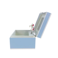 Caja Musical de Carrusel Rosa Premium con Manivela, Forro de Terciopelo, Ecológica, Duradera, para Guardar Joyas, Juguete para Niños, Embalaje de Papel