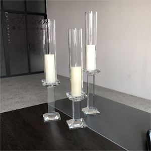 Hot Set <strong>Tall</strong> Crystal Hurricane Candle Holder for Wedding Table Elegant Table Centerpieces in Crystal <strong>Lantern</strong> &amp; Jar Styles - Product Image 5