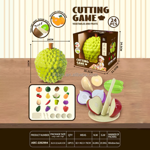 Juego <span class=keywords><strong>de</strong></span> Comida <span class=keywords><strong>de</strong></span> Juguete LK Toys, Juguetes <span class=keywords><strong>de</strong></span> Cortar con Cajas <span class=keywords><strong>de</strong></span> Durian, Juego <span class=keywords><strong>de</strong></span> Imitación Montessori para Niños Pequeños, Cortar Sandía, Caqui y Uva - Product Image 3