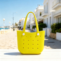 Sac fourre-tout d'été anti-déversement, sac de plage lavable, à ouverture supérieure, structuré, léger, grande capacité, avec deux larges sangles d'épaule
