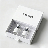 Cajas de Cartón Plegables Personalizadas con Estilo Deslizante para Ampollas de Péptidos de 3 ml, Cajas de Papel Personalizadas para 2 Viales