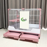 Cage pour animaux de compagnie en métal durable avec roue Cage pour animaux de compagnie Cage pour lapins Cage pour hamsters à vendre