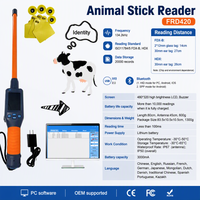 Lecteur d'identification animale FRD420 FDX-B HDX, lecteur de balises BT 134,2 kHz, lecteur RFID pour bétail, gestion des animaux, IP67, 3000 mA, 20000 ID