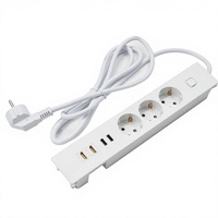 Multiprise électrique avec ports USB, prise Schuko EU