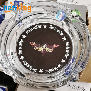 Cenicero Redondo de Vidrio de Alta Calidad Ehanking con Logotipo Personalizado, Ceniceros sin Plomo para el Hogar, Hoteles y Restaurantes - Product Image 6