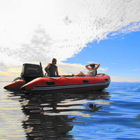 Bateau de pêche gonflable de secours d'hypalon en pvc de 3m avec plancher pneumatique en aluminium, bateaux côtelés gonflables avec CE