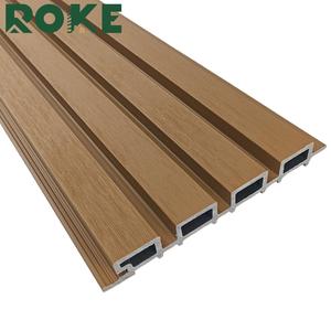 ROKE Panneau mural rainuré WPC moderne, imperméable et ignifuge à prix abordable pour la décoration intérieure - Product Image 2