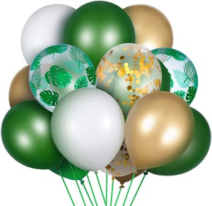 Sauvage Une <span class=keywords><strong>Jungle</strong></span> Thème Fête Latex Ballon <span class=keywords><strong>Anniversaire</strong></span> Ballon Chaîne Platine Vert Feuille Impression Ballon Fête Décoration Fournitures - Product Image 1