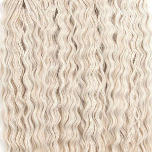 Pelo sintético Arielcurly ondulado a granel onda de agua profunda pelo de ganchillo trenzado Ombre 100g 22 "largo ArielCurl extensiones de cabello trenzado - Product Image 3