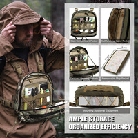 Sac de poitrine robuste pour la chasse, harnais réglable, pochette à outils, pochette pour carte, sac organisateur d'équipement pour hommes