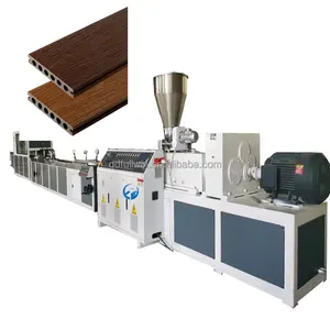 PE WPC Wood Plastic Composite Decking Floor Outdoor Decorative Wall Cladding Panel Profile Making Extrusion Line Machine