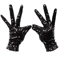 Gants de danse scintillants à paillettes pour femmes adultes, costume d'Halloween, paillettes courtes, Huayi ODM
