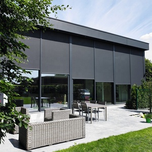 Outdoor Ziptrack Blackout Waterproof Fireproof Electric Motorized Zip Exterior <strong>External</strong> Roller Sun Blinds <strong>Shades</strong> - Product Image 6