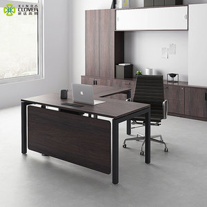 Conjunto de <span class=keywords><strong>Muebles</strong></span> de Oficina Ejecutiva Modernos, Escritorio con Cajonera Independiente, Estructura Metálica y Superficie de Madera, Garantía de 5 Años, ISO9001/ISO14001 - Product Image 6