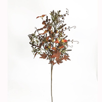 Vente en gros de décorations artificielles en plastique de haute qualité, style classique, pour la maison et les mariages, en forme de tiges d'eucalyptus et de gousses d'automne pour Thanksgiving