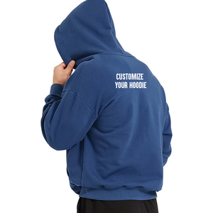 Sudadera con capucha y cremallera unisex de gran tamaño, terciopelo de algodón personalizado con diseño de estampado de soplo, estilo largo para hombre, Invierno <span class=keywords><strong>Se</strong></span> - Product Image 3