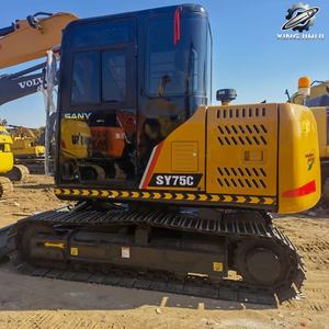 รถขุด SANY SY75C มือสอง ปี 2022 รุ่น 7.5 ตัน รถขุดตีนตะขาบยางขนาดเล็ก ได้รับการรับรองจาก Isuzu พร้อมปั๊ม Kawasaki - Product Image 3