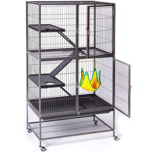 सस्ता काला फ़ेस्टी फेर्रेट पिंजरा पालतू बिल्ली हैम्स्टर पिंजरा - Product Image 1