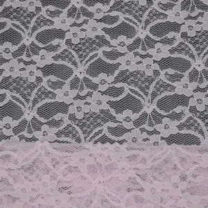 Nylon&Spandex lace fabric For underwear Pretty White lingerie Lace Strech Fabric