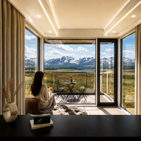 Moducube Maison mobile de luxe, maison modulaire, petite villa préfabriquée avec cuisine et salle de bain complètes