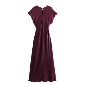 Vestido Midi de Seda Satinada para Mujer, Diseño Vintage sin Mangas, Vestidos Femeninos - Product Image 2