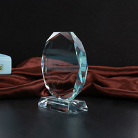 Trophée octogonal personnalisé en cristal transparent Subli-forward Honor of Crystal Manufacture, idéal pour la gravure laser
