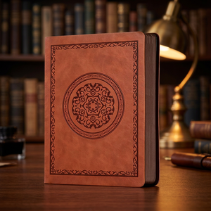 Vintage <b>A5</b> PU Leather Journal Sewing Binding Printed Custom Embossed Logo <b>Diary</b> Refillable Notebook Business Gift Printing - Product Image 3