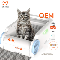 Bac à litière intelligent autonettoyant Elecpet pour chats sans odeur contrôlé par application OEM automatique blanc vente en gros