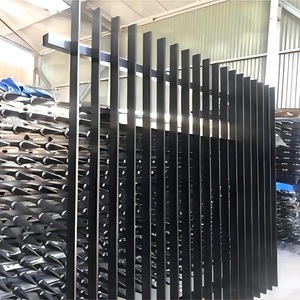 Pantallas de privacidad en ángulo, valla de radiador para exteriores, panel de acero de metal soldado, jardín, hoja <span class=keywords><strong>vertical</strong></span> 3D, VALLA DE ALUMINIO - Product Image 5