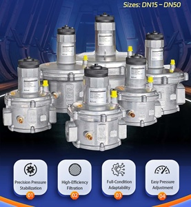 Válvula Reguladora de Presión de Gas con Conexión de Brida Roscada, Clase AC10 Hidráulica para Tuberías de Calderas Industriales - Product Image 1