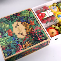 Boîte cadeau pliable écologique pour fruits, impression de logo couleur personnalisée, panier en carton pliable pour supermarché, ensemble cadeau de fruits