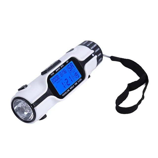Digital Travel Alarm Clock with Flashlight 18 Country World Time Zone Pocket Sized Small Electronic LCD Temperature Calendar