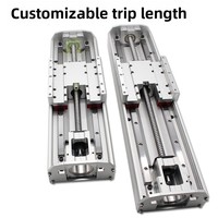 Module de glissière linéaire semi-fermé à vis à billes, rail de guidage silencieux haute vitesse, module de glissière AMT MT10, établi personnalisé