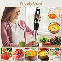 Ensemble de mixeur plongeant portable AIHOME, 21 vitesses variables, mixeur plongeant à piles pour hacher la viande, certifié CE