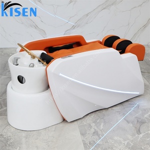 KISEN Lit de lavage de cheveux électrique automatique avec hydrothérapie, massage et cuve à vapeur intégrée - Product Image 5