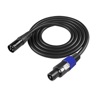 Câble de rallonge pour microphone Speakon mâle vers XLR mâle à 3 broches en PVC pour les applications d'enceinte