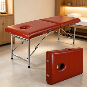 <span class=keywords><strong>Table</strong></span> <span class=keywords><strong>de</strong></span> massage <span class=keywords><strong>pliante</strong></span> à prix abordable, bonne qualité, 2 sections, réglable en hauteur, portable, pour spa - Product Image 1