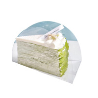 Boîte d'emballage de gâteaux Triangle à bord de Mousse, boîte d'emballage en plastique transparente pour Dessert