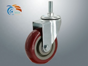 Swivel Plate With Brake on Color Polyurethane Medium Industrial PVC <strong>Plastic</strong> Universal <strong>Wheel</strong> Caster <strong>Wheels</strong> - Product Image 5