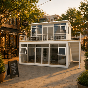 Café moderne préfabriqué en conteneur, café modulaire, kiosque de vente au détail portable, imperméable et ignifuge, hôtel - Product Image 1