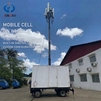 Tour de communication mobile sur roues pour couverture 4G 5G, station de base temporaire d'urgence, déploiement rapide